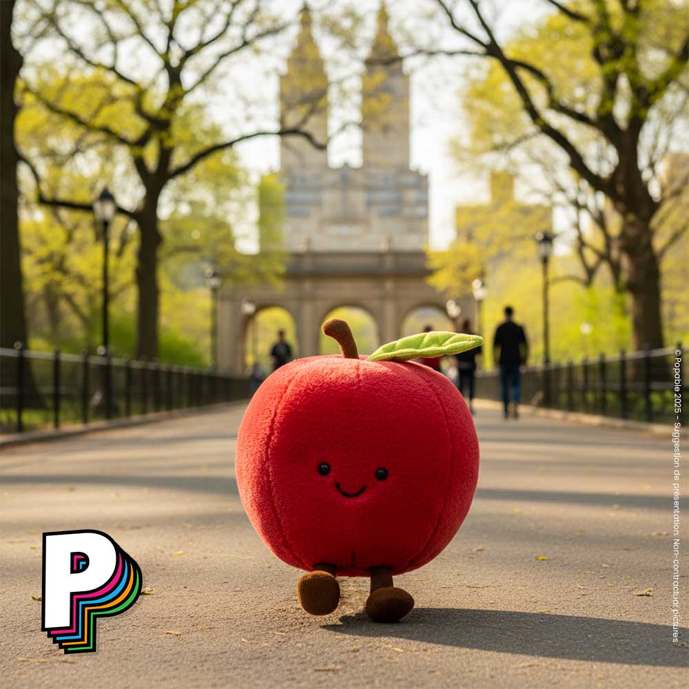 Peluche pomme rouge Amuseables de Jellycat à Central Park