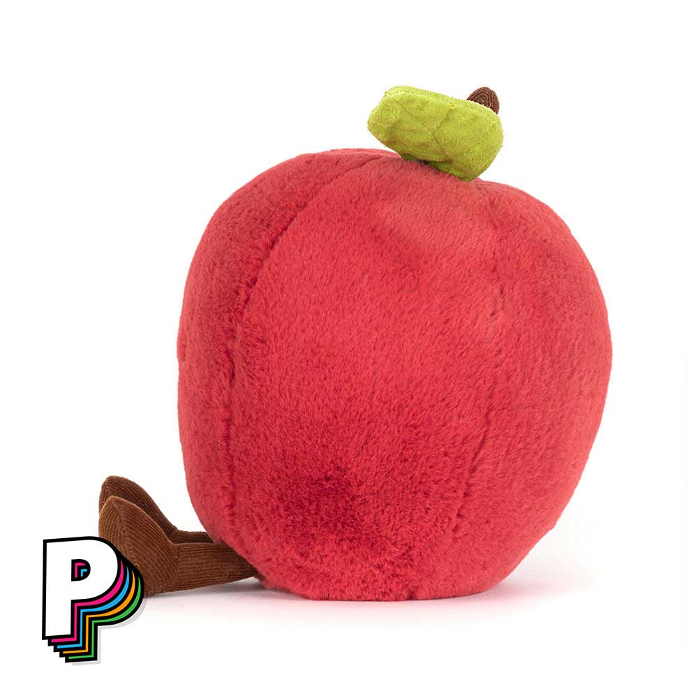Peluche Pomme rouge Jellycat de côté