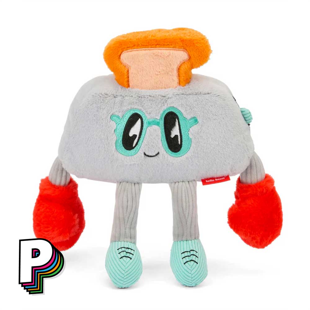 Peluche Grille-Pain Boxeur Punchy Toaster de Hello Hossy debout
