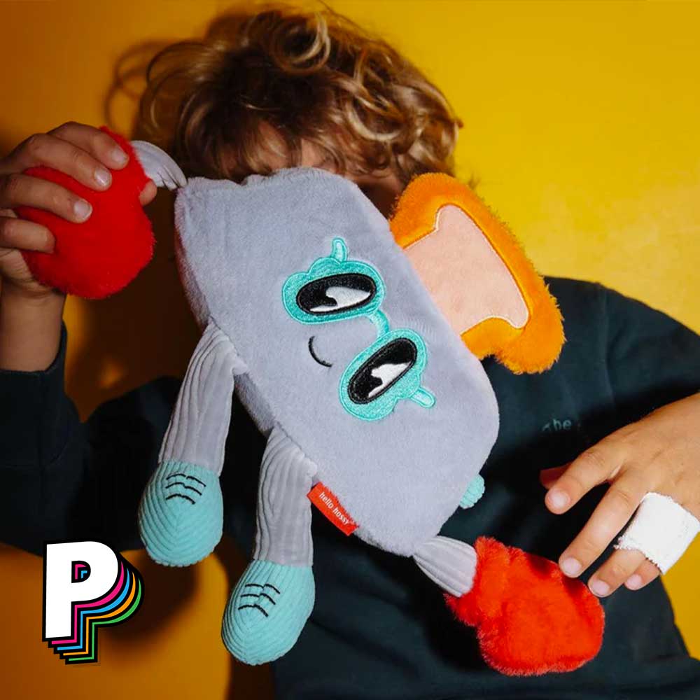 Peluche Grille-Pain Boxeur Punchy Toaster de Hello Hossy originale pour petits et grands