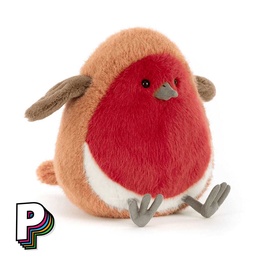 peluche rouge-gorge Plum Jellycat ROB3N