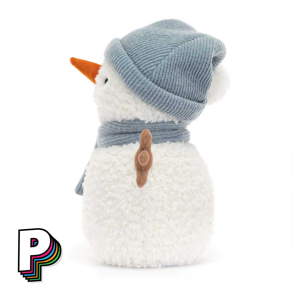 Peluche Bonhomme de Neige Sammie Snowman de Jellycat de côté