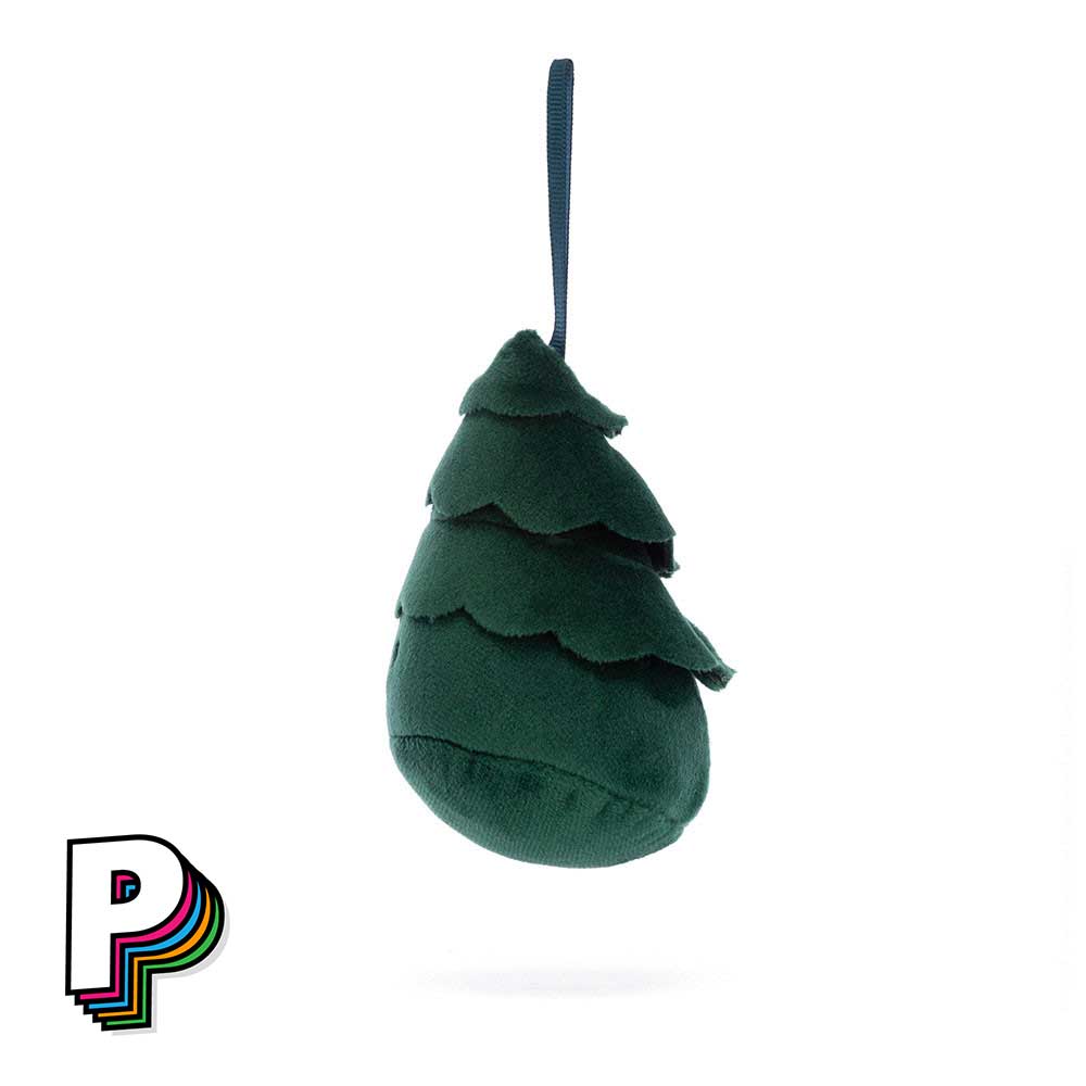 Peluche à suspendre Sapin de Noël Festive Folly de Jellycat de côté