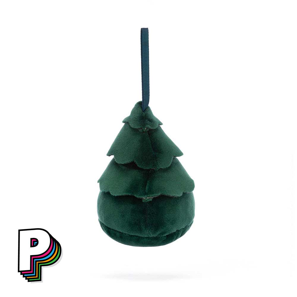 Peluche à suspendre Sapin de Noël Festive Folly de Jellycat de dos