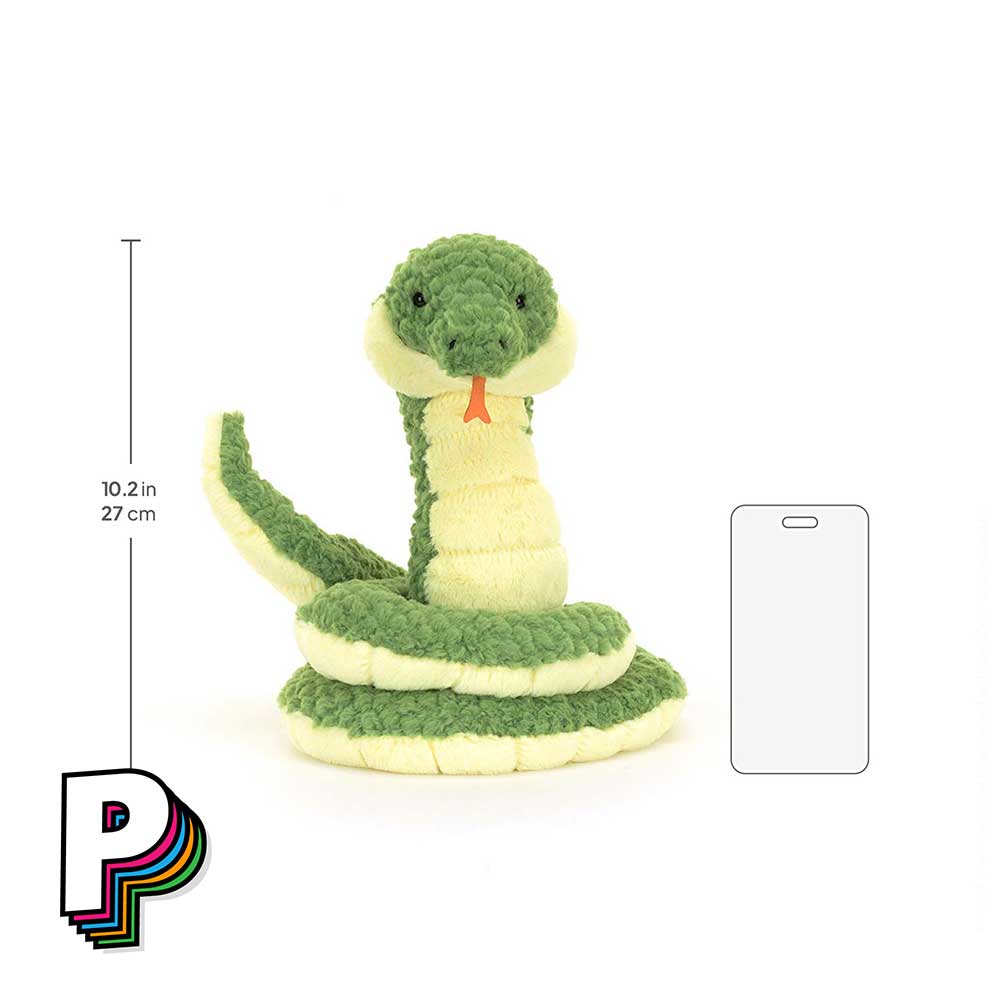 Dimensions peluche Cizi Snake Jellycat