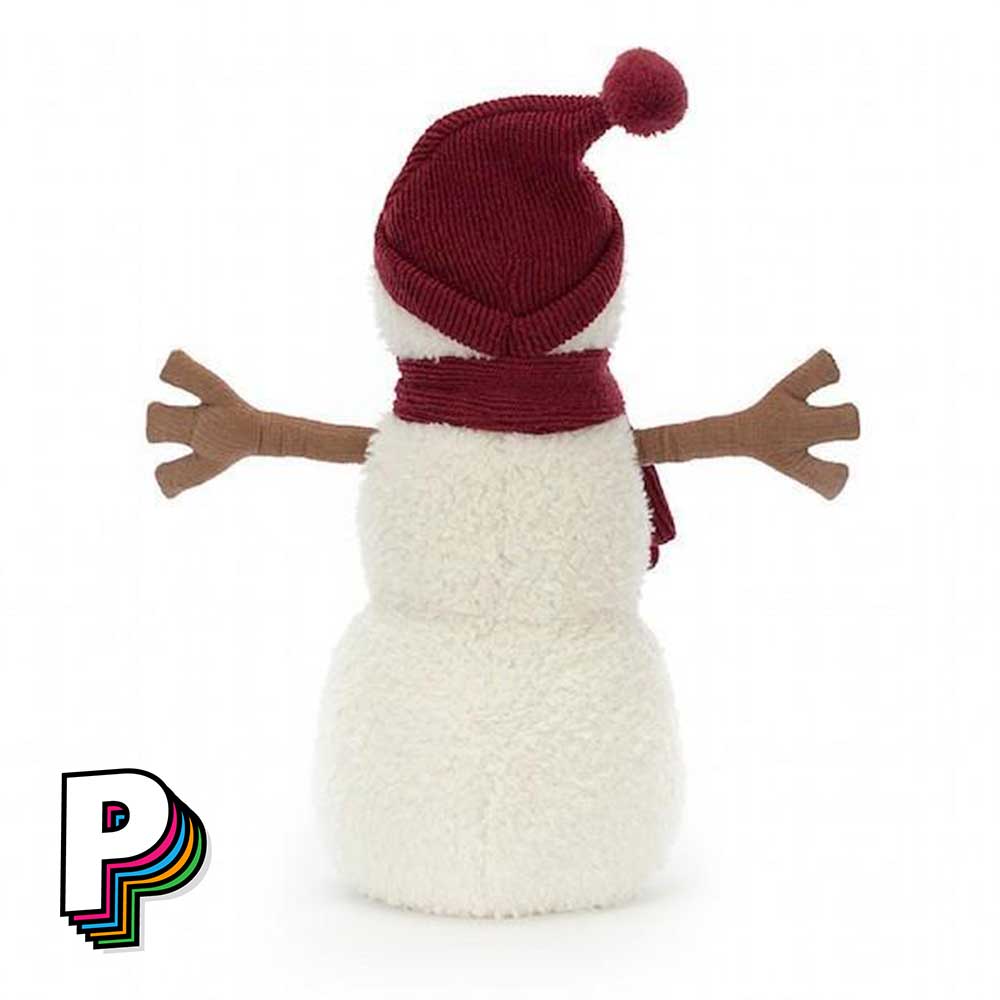 Peluche Bonhomme de Neige Teddy de Jellycat dfe dos