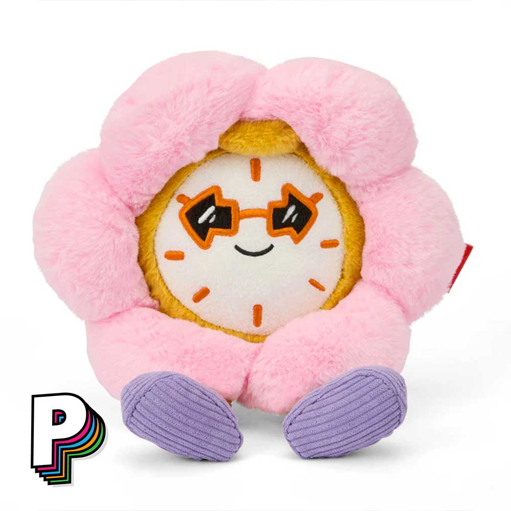 Peluche Fleur Horloge Tic Tac Bloom de Hello Hossy assise