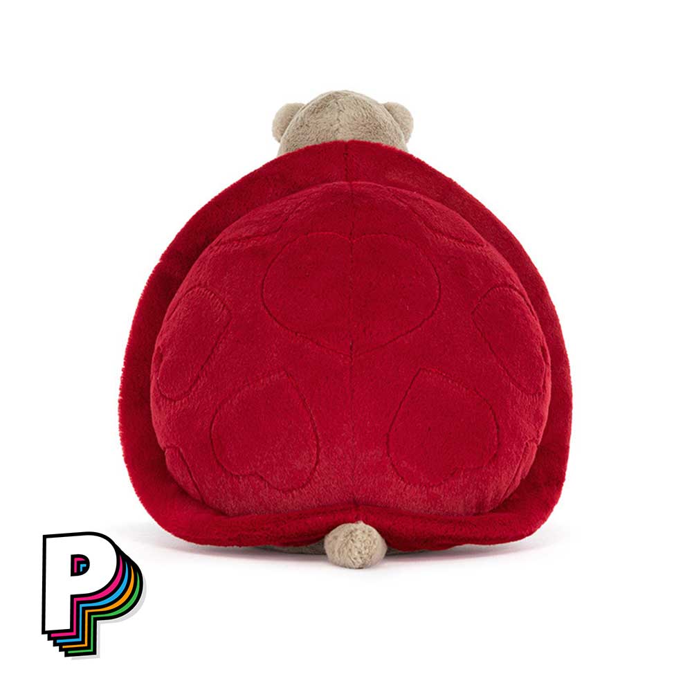 Dos de sa carapace avec des coeurs 