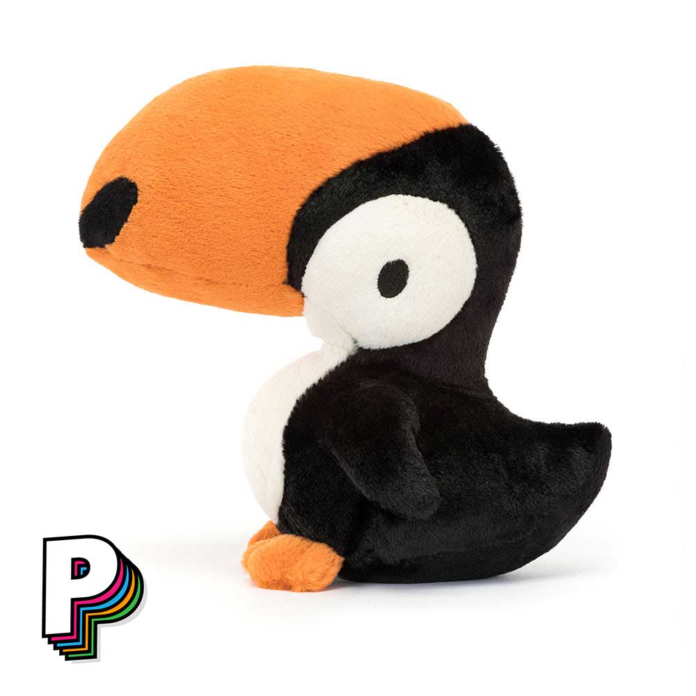 Peluche Toucan Bodacious Beak de Jellycat de côté