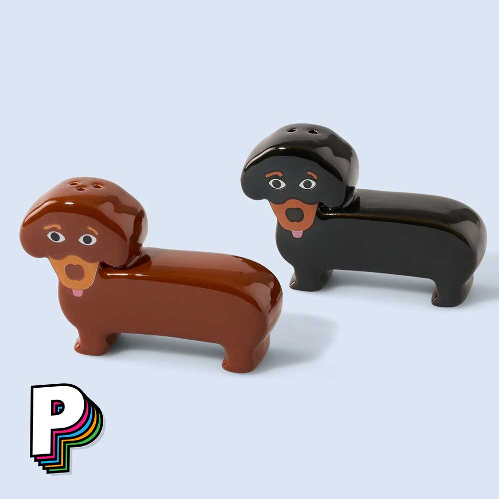 Sel & Poivre Teckel en céramique par Thomas Gravereau X Fluid Market zoome