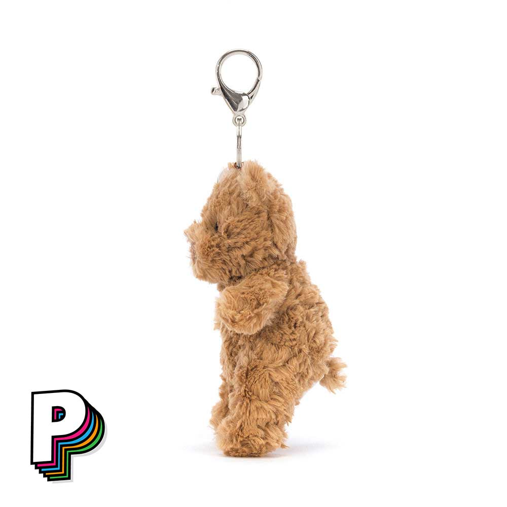 Porte-clé avec ours Bartholomew de côté