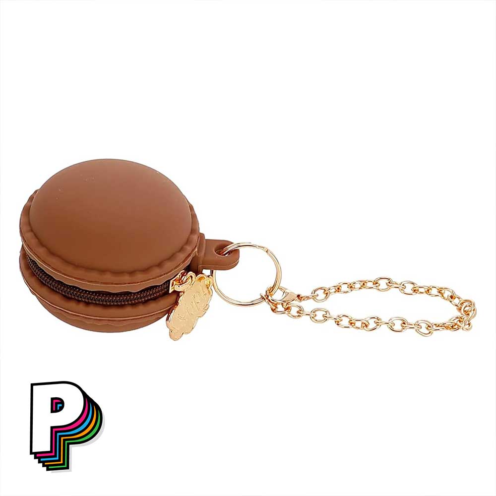 Trousse & Porte-clé Macaron Chocolat de YUP!