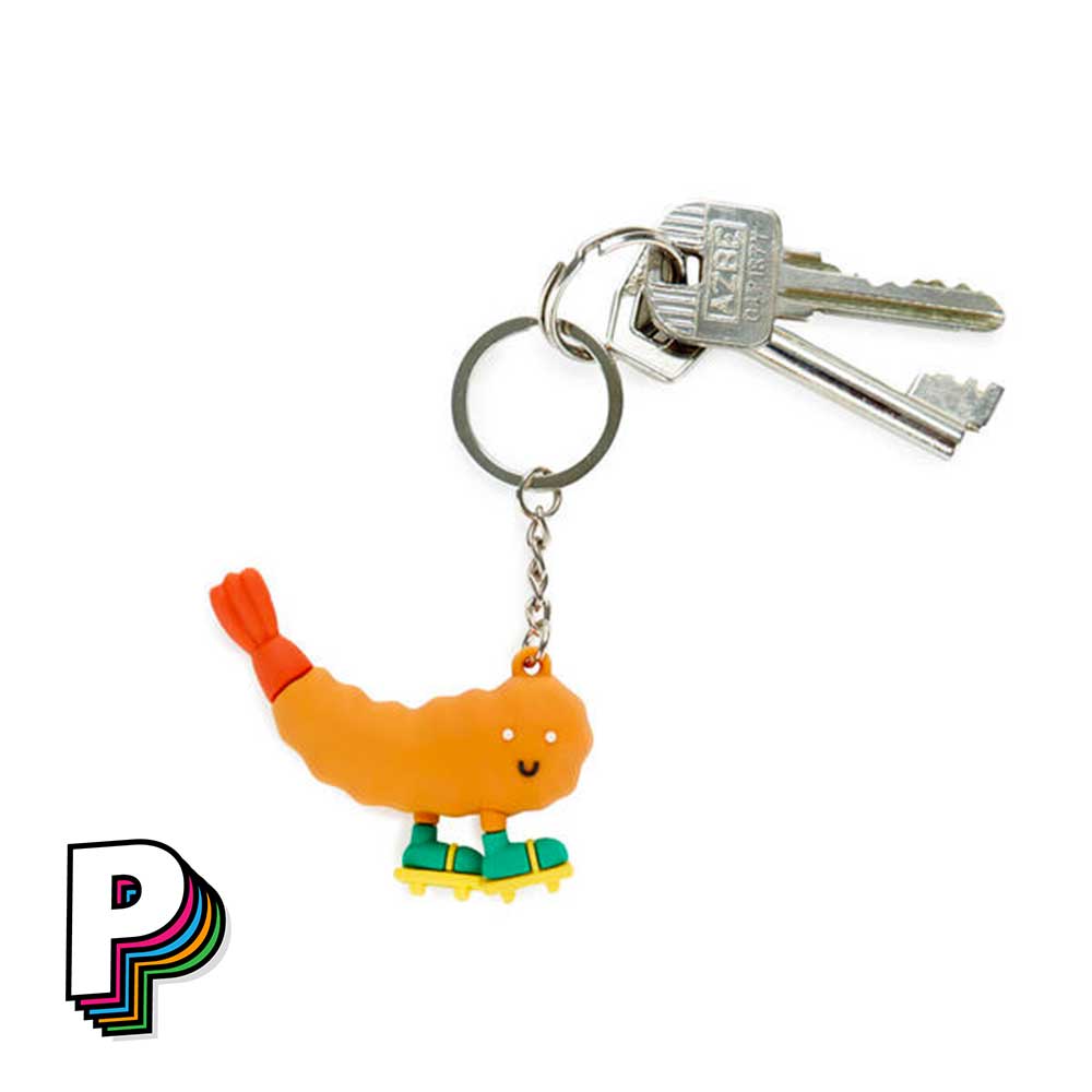 Porte-clés Crevette Ebi-T Kawaii Ramen avec les clés