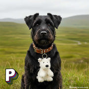 porte-clés Munro Scottie chien écossais de Jellycat au collier d'un chien écossais noir