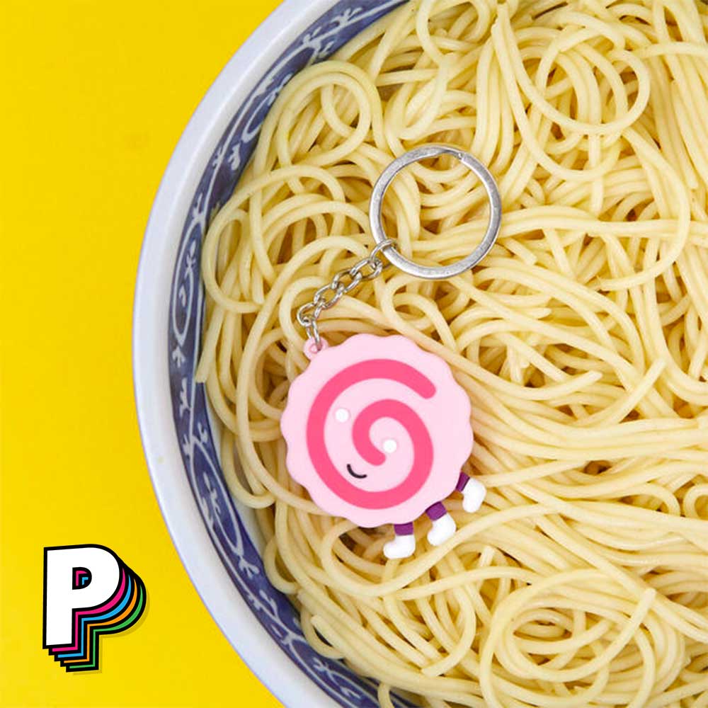 Porte-clés Narutomaki Naru San Kawaii Ramen dans bol de nouilles