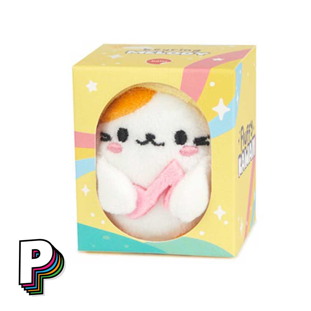 Porte-clés peluche chat blanc Melody Fluffy Kawaii dans sa boite