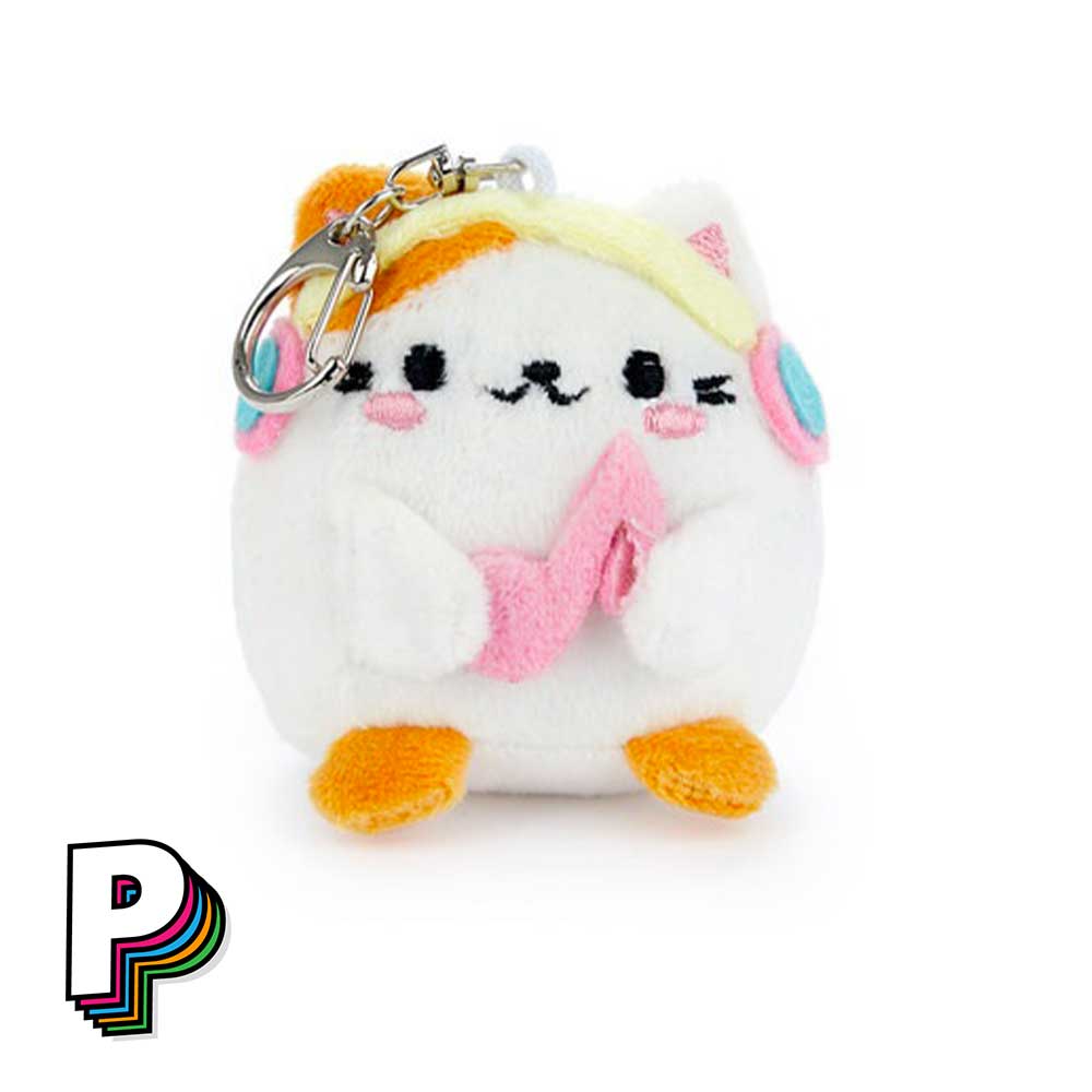 Porte-clés peluche chat blanc Melody Fluffy Kawaii