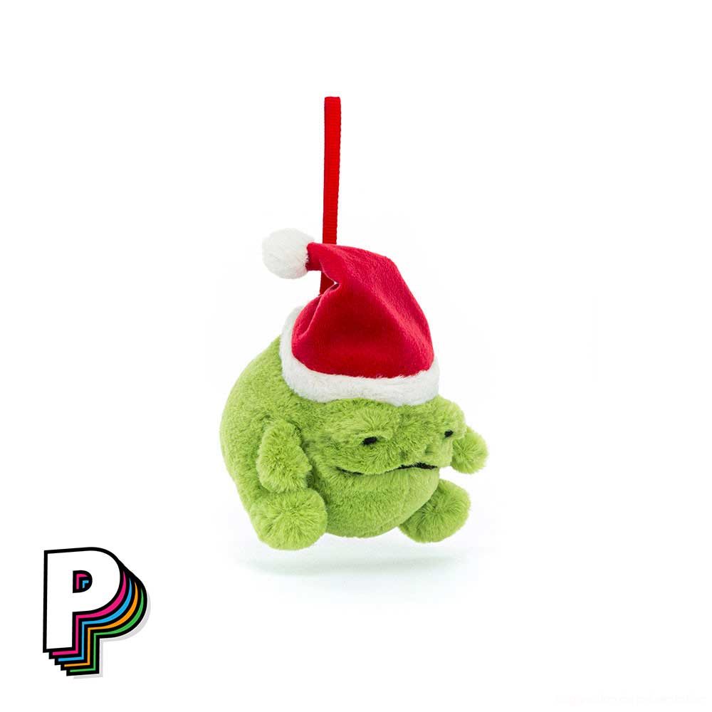 Ricky Rain Frog Decoration Jellycat RR3F à suspendre pour noel