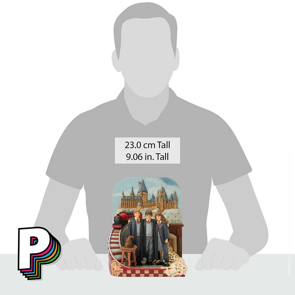 Taille de la Figurine Trio Harry Ron Hermione Château Poudlard de Harry Potter