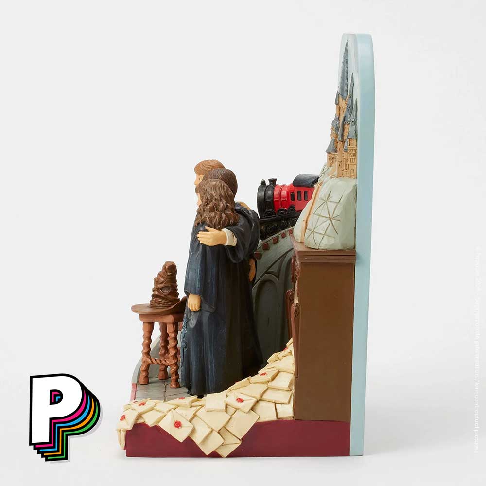Figurine Trio Harry Ron Hermione Château Poudlard de Harry Potter autre côté