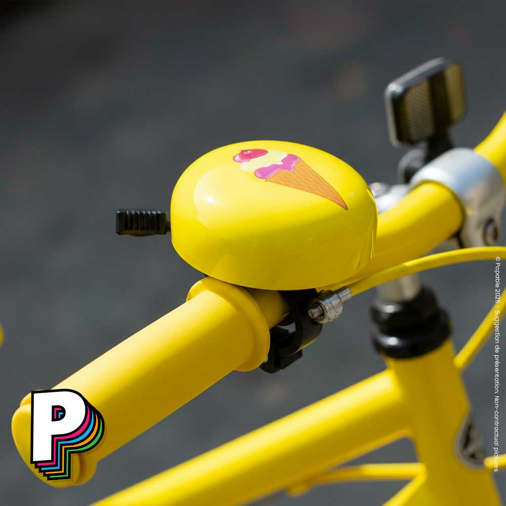 Sonnette vélo Ice Dream de LIIX sur un guidon de vélo