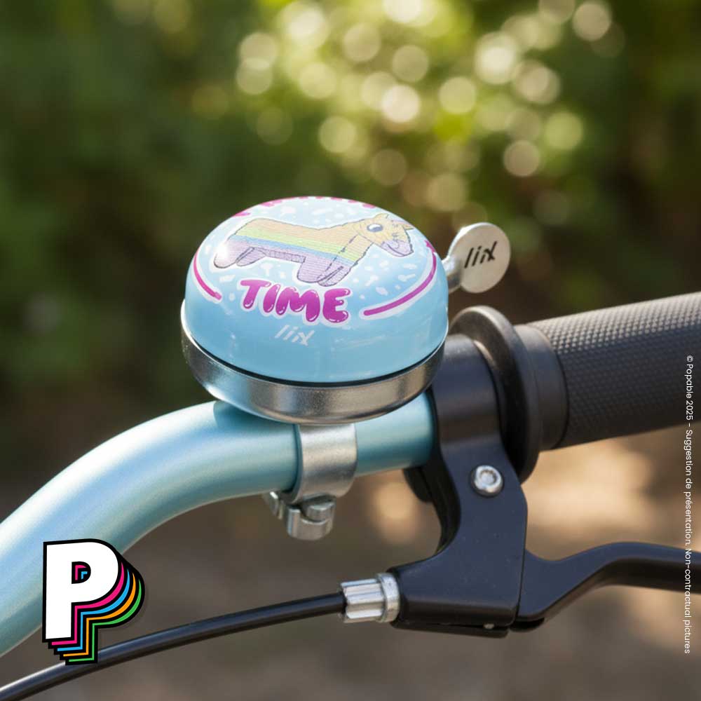 Sonnette Licorne Piñata bleue pour vélo de LIIX sur vélo