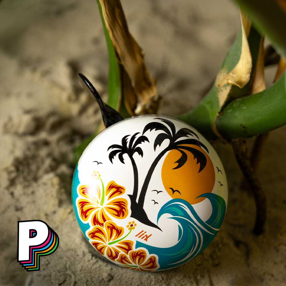 Sonnette XXL Hawaii pour vélo de LIIX avec illustration Hawaii plage