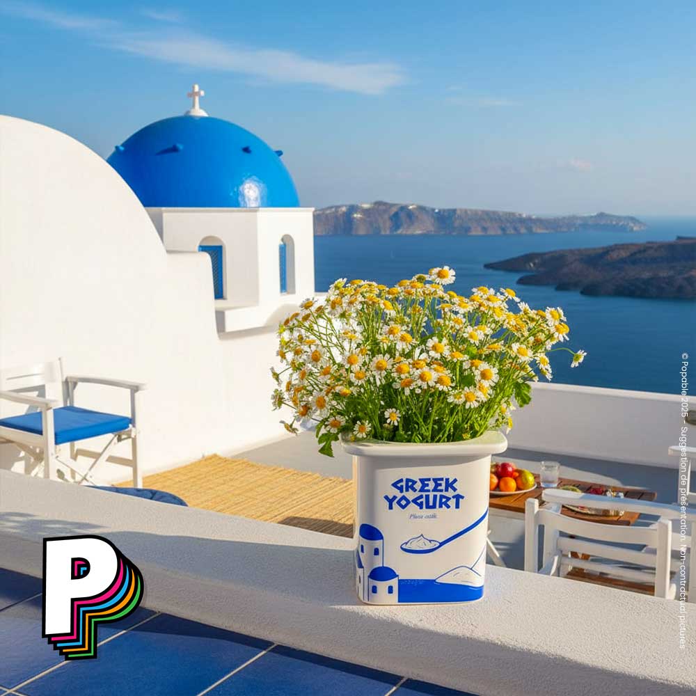 Vase pot de Yaourt Grec en Céramique de Fluid Market à Santorini