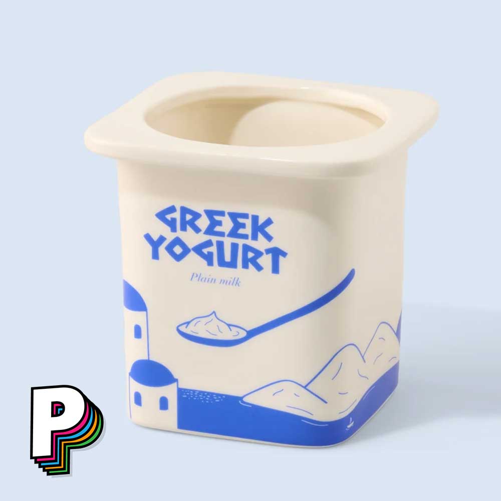 Vase pot de Yaourt Grec en Céramique de Fluid Market vide