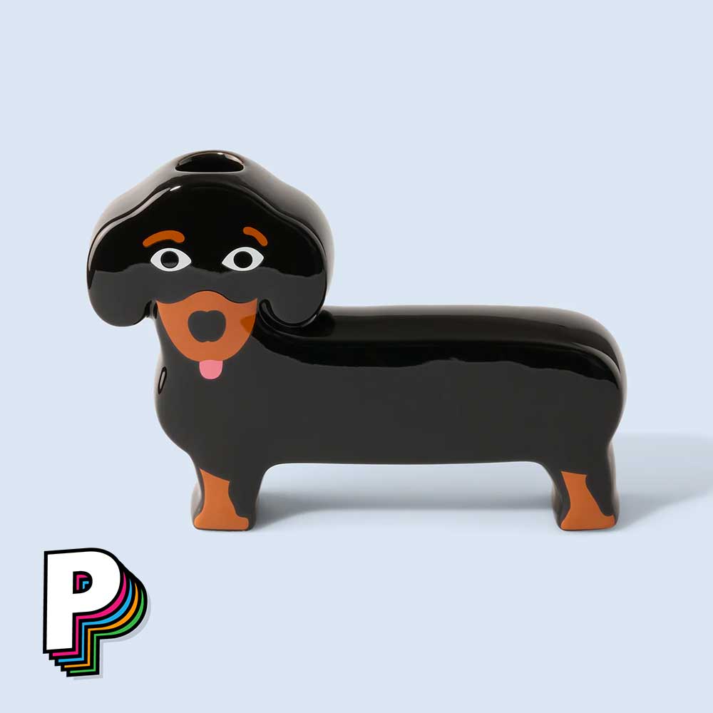 Vase chien Teckel en céramique de Fluid Market